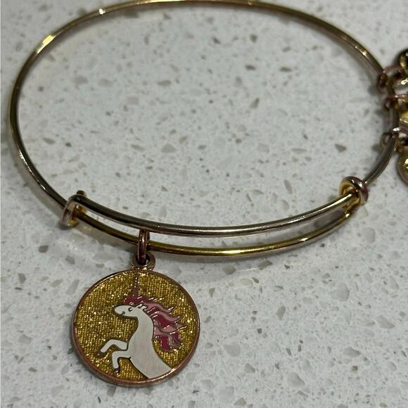 Alex & Ani Unicorn Charm Bangle Bracelet - Picture 8 of 10